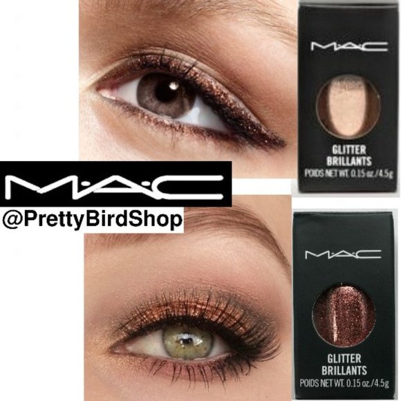 Last set! 2 MAC Glitter Brilliants BRONZE & COPPER NIB - Picture 1 of 6